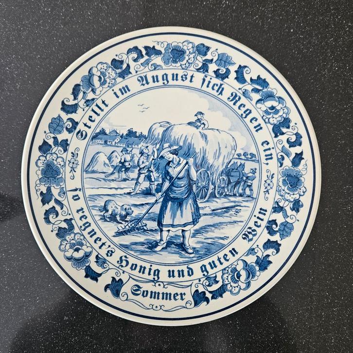 2 Delfts Blauwe vintage wandborden Royal Goedewagen., Antiek en Kunst, Antiek | Keramiek en Aardewerk, Ophalen