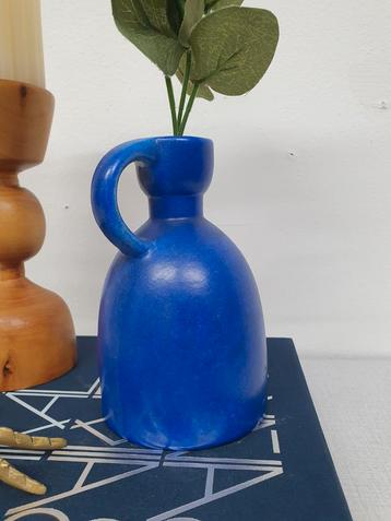 Ruscha vaas kobaltblauw. Vintage aardewerk. beschikbaar voor biedingen