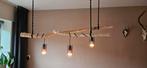 Exclusieve Houten Lampen Set - Eetkamer & Staande Lamp, Huis en Inrichting, Lampen | Hanglampen, Ophalen, Hout, 75 cm of meer