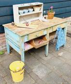 Zeer oude houten vintage keuken/werktafel/sidetable, Doe-het-zelf en Verbouw, Werkbanken, Ophalen, Zo goed als nieuw