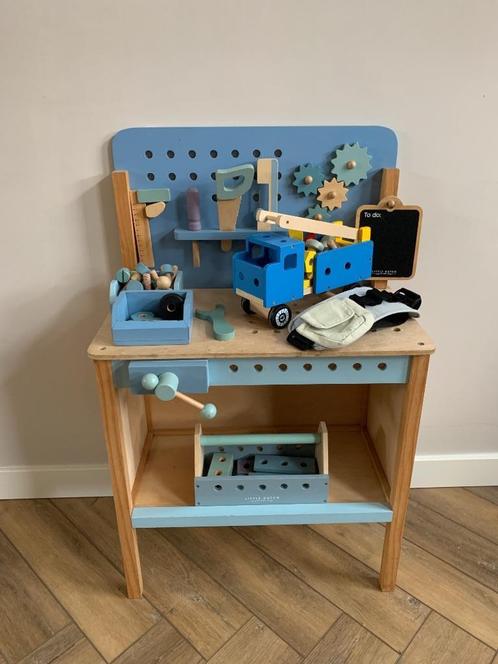 Little Dutch werkbank + extra’s, Kinderen en Baby's, Speelgoed | Speeltafels, Gebruikt, Ophalen
