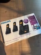 Philips CD186 Draadloze Telefoon Set (3 handsets), Ophalen of Verzenden, Gebruikt, 3 handsets
