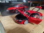 Audi R8 1/18 kyosho red, Hobby en Vrije tijd, Ophalen of Verzenden, Zo goed als nieuw, Auto, Kyosho