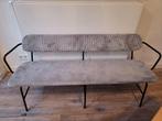 Eettafelbank grijs, metalen poten, Huis en Inrichting, Banken | Sofa's en Chaises Longues, Ophalen, Gebruikt, 75 tot 100 cm, Minder dan 150 cm