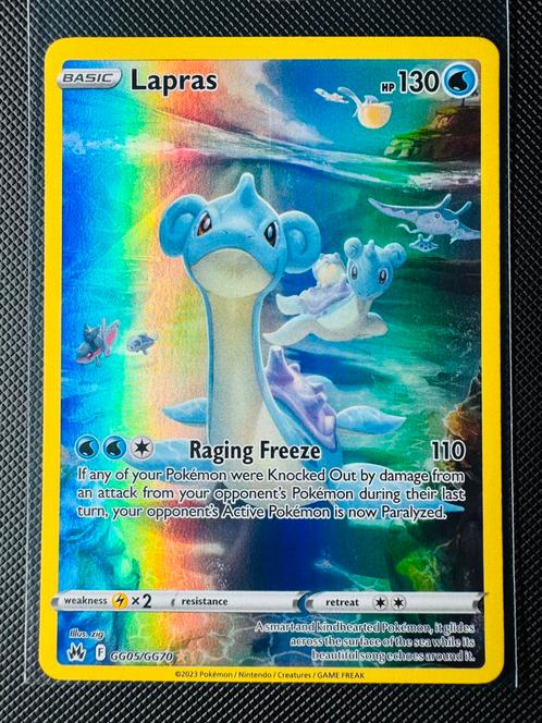 Pokémon Lapras GG05 Crown Zenith, Hobby en Vrije tijd, Verzamelkaartspellen | Pokémon, Zo goed als nieuw, Ophalen of Verzenden