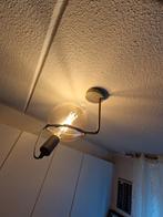 Industriële Plafondlamp met Glazen Bol, Huis en Inrichting, Ophalen of Verzenden, Gebruikt, Glas, Industrieel