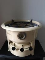 3 pits crème Haller petroleum stel met nieuwe lonten, Ophalen