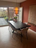 Eettafel 200cm massief houten blad spinnenpoot, Huis en Inrichting, Tafels | Eettafels, Ophalen, Gebruikt, 200 cm of meer, 50 tot 100 cm