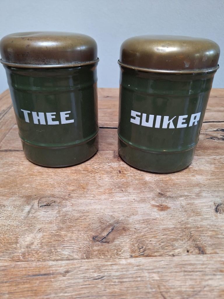 Emaile voorraad potten, Ophalen, Zo goed als nieuw, Overige materialen, Pot, Bus of Blik