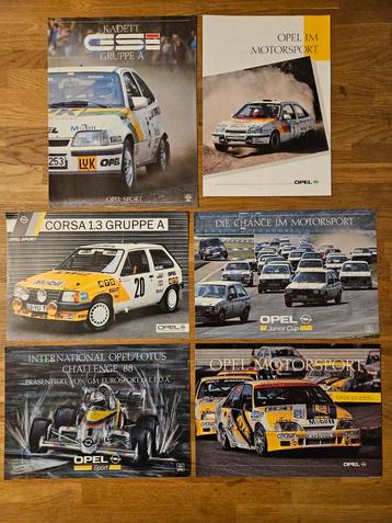 6 Brochures / Leaflets Opel Motorsport  beschikbaar voor biedingen