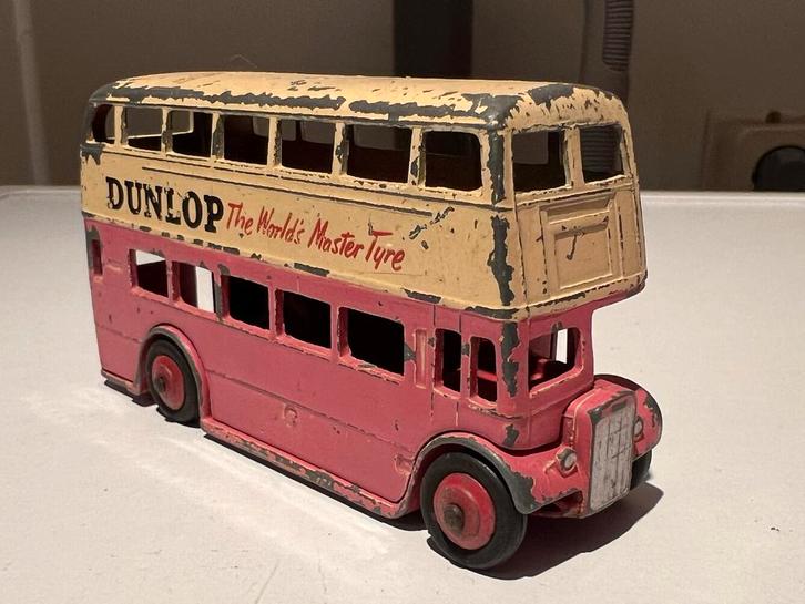 Dinky Toys Dubbeldekker Bus - Dunlop, Hobby en Vrije tijd, Modelauto's | 1:43, Gebruikt, Ophalen of Verzenden
