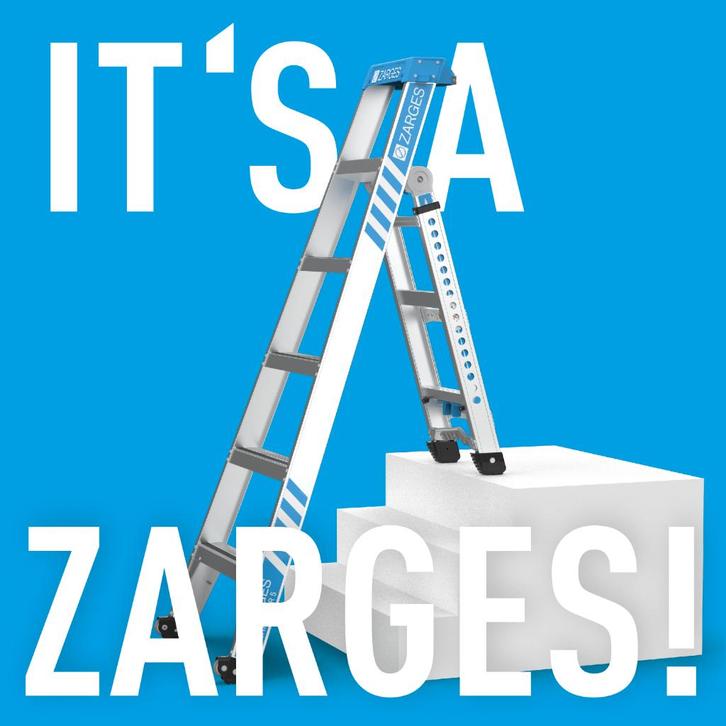 ZARGES MultiMaster 5 Telescopische ladder - Innovatie, Doe-het-zelf en Verbouw, Ladders en Trappen, Nieuw, Ladder, 4 meter of meer