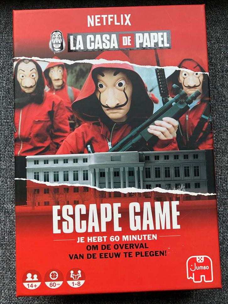 La Casa de Papel Escape Game - Netflix Serie, Hobby en Vrije tijd, Gezelschapsspellen | Bordspellen, Nieuw, Ophalen of Verzenden