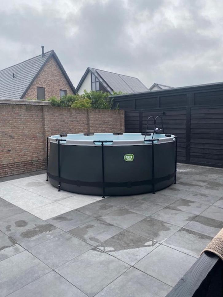 EXIT TOYS Zwembad Black 360x120 met zand filterpomp, Tuin en Terras, Zwembad-toebehoren, Nieuw, Ophalen