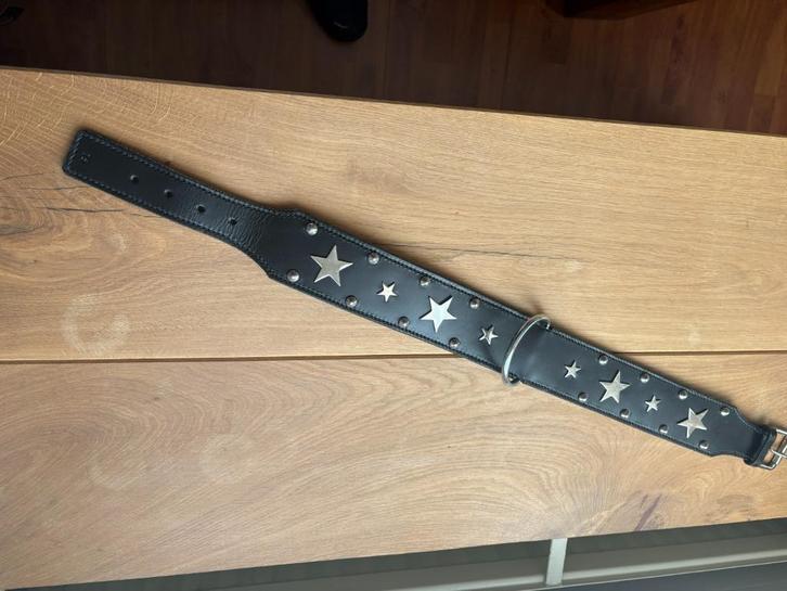 Hondenriem Halsband zwart tuigleer 75cm, Dieren en Toebehoren, Hondenriemen, Nieuw, Hondenriem, Verzenden