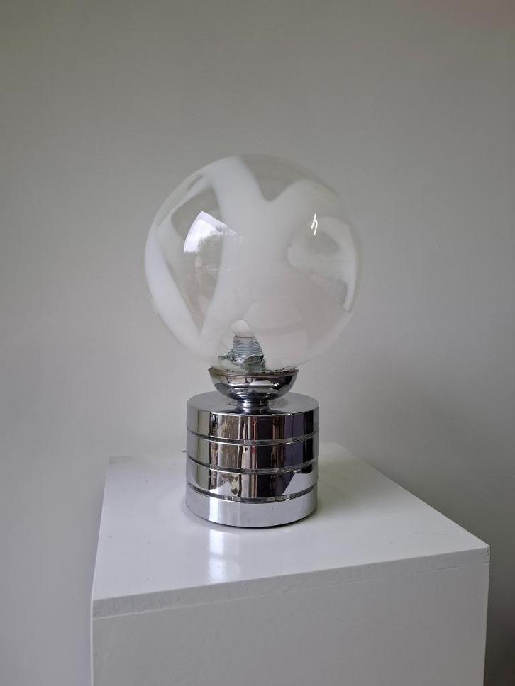 Vintage lamp Murano glas space age Italiaans design, Huis en Inrichting, Lampen | Tafellampen, Gebruikt, Minder dan 50 cm, Glas