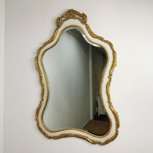 Vintage Barok Brocante Rococo facet spiegel schouwspiegel XL, Huis en Inrichting, Woonaccessoires | Spiegels, Zo goed als nieuw