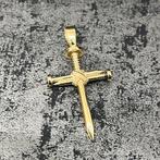 14 karaats gouden kruis hanger, Ophalen of Verzenden, Zo goed als nieuw, Goud