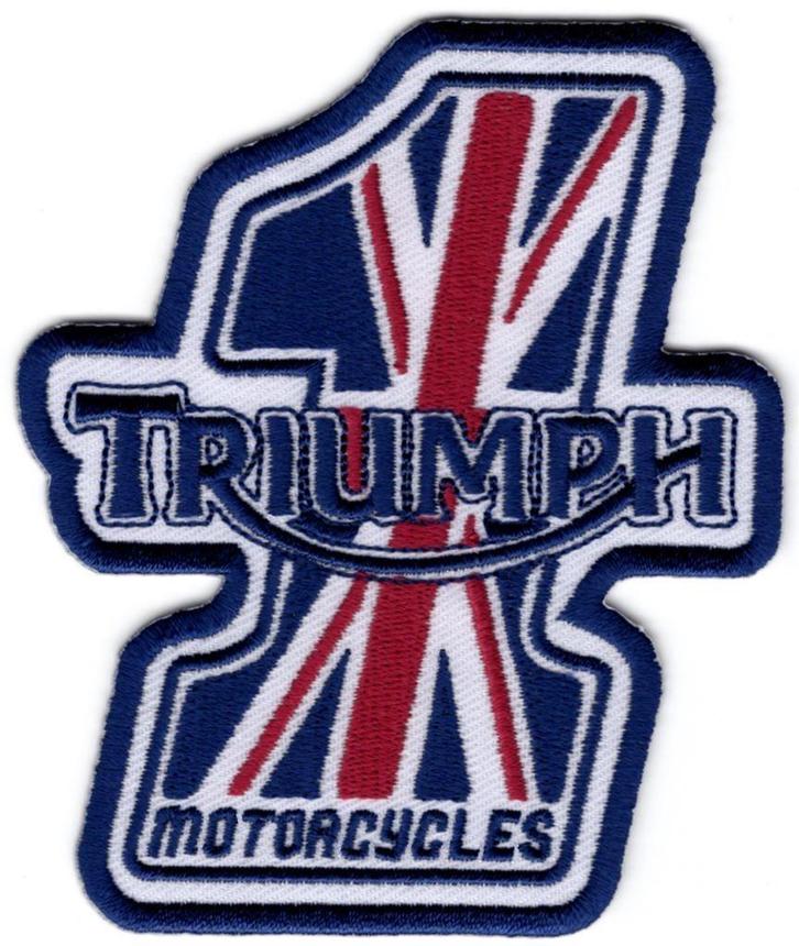 Triumph nr. 1 motorcycles stoffen opstrijk patch embleem #11, Motoren, Accessoires | Overige, Nieuw, Ophalen of Verzenden