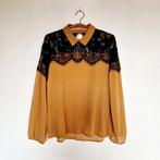 Blouse met kant, Ophalen of Verzenden, Zo goed als nieuw, Zwart