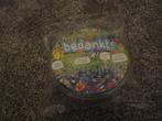 Rond blikje met BEDANKT! / NIEUW, Ophalen of Verzenden, Nieuw, Feestartikel, Overige