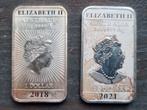 2x 1oz zilver dragon baartjes, Postzegels en Munten, Edelmetalen en Baren, Ophalen of Verzenden, Zilver