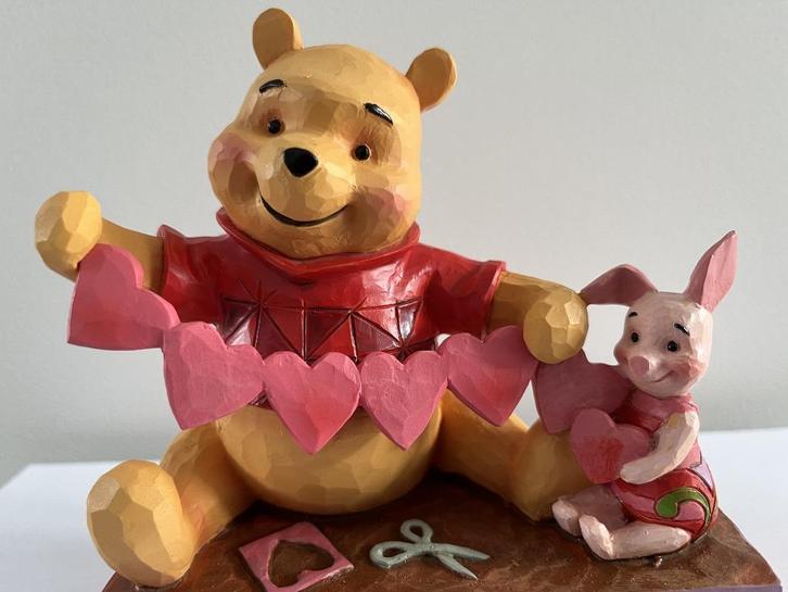 Winnie the Pooh & Piglet ‘Handmade Valentines’, Verzamelen, Disney, Zo goed als nieuw, Beeldje of Figuurtje, Winnie de Poeh of vrienden