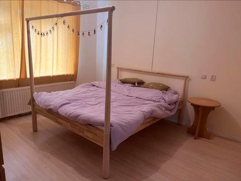 Ikea bed, bodem & matras, Huis en Inrichting, Slaapkamer | Bedden, Tweepersoons, 160 cm, 200 cm, Hout, Wit, Ophalen