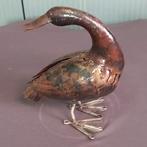 Vintage stalen decoratie eend, Ophalen of Verzenden