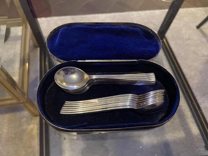 Douwe Egberts Lepeltjes Verzilverd - 16 stuks, Antiek en Kunst, Antiek | Bestek, Ophalen of Verzenden