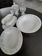 wit met bloemenrand, Antiek en Kunst, Ophalen