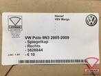 vw polo 9n3 2005 2009 spiegelkap spiegel kap rechts nieuw! 5, Auto-onderdelen, Spiegels, Ophalen of Verzenden, Nieuw, Volkswagen