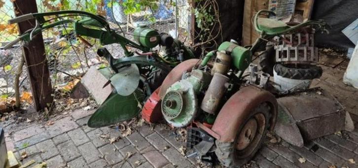 Klassieke Agria set – 2 eenassers + aanhanger, Zakelijke goederen, Agrarisch | Werktuigen, Overige, Ophalen