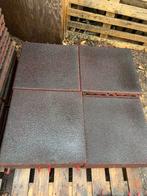 17 m2 rubberen tegels 50x50x6, Tuin en Terras, Tegels en Klinkers, Ophalen, Rubber, 10 m² of meer, Overige typen