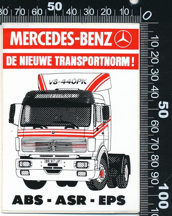 Sticker: Mercedes Benz - De nieuwe transportnorm, Verzamelen, Stickers, Zo goed als nieuw, Bedrijf of Vereniging, Ophalen of Verzenden