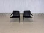 OX DENMARQ set van 2  zwart tuigleren fauteuils design, Deens Skandinavisch B&B Italia minotti Fritz Hansen Knoll, Minder dan 75 cm