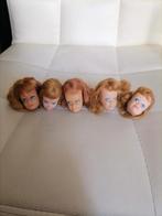 Vintage barbie poppen hoofdje, Fashion Doll, Gebruikt, Ophalen of Verzenden