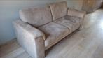 Tweezitsbank - Beige suède, Huis en Inrichting, Banken | Bankstellen, Ophalen, Gebruikt, 150 tot 200 cm, Tweepersoons