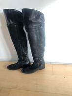 Lavorazione Artigiana handgemaakte leren knielaarzen mt37, Kleding | Dames, Schoenen, Hoge laarzen, Zwart, Ophalen of Verzenden