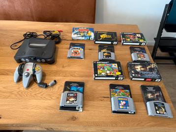 Nintendo 64 + Controller + Games (In Doos) beschikbaar voor biedingen