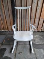 Schommelstoel hout, Huis en Inrichting, Stoelen, Ophalen, Gebruikt, Wit, Eén