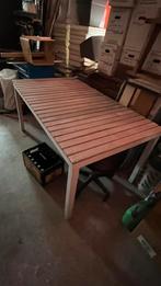 Houten Eettafel met Metalen Poten, Gebruikt, 100 tot 150 cm, Ophalen of Verzenden, 150 tot 200 cm