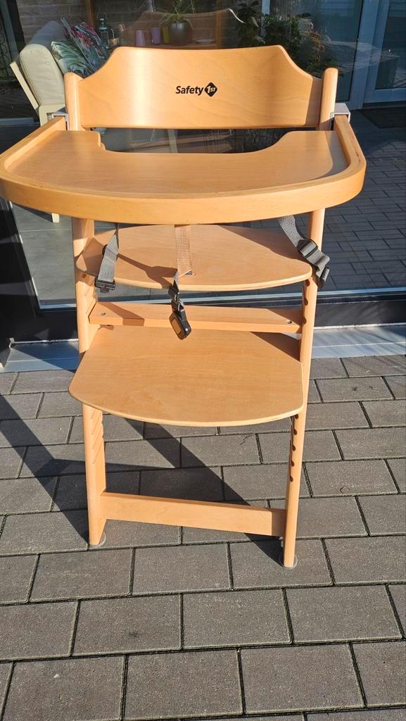 Safety 1st Houten Meegroeistoel, Kinderen en Baby's, Kinderstoelen, Zo goed als nieuw, Meegroeistoel, Afneembaar eetblad, Gordel(s)
