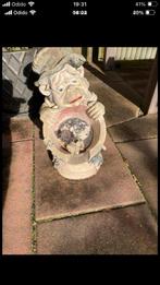 Tuinbeeld laaf van efteling met vogelbad, Ophalen, Gebruikt