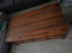 Massief houten salontafel met lades, Huis en Inrichting, Tafels | Salontafels, Ophalen, Strak, Gebruikt, Kersenhout
