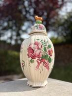 Schitterende handbeschilderde Dekselvaas 32 cm, Ophalen of Verzenden