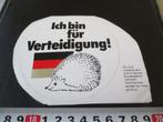 sticker leger duitsland strip egel ich bin für verteidigung, Verzamelen, Stickers, Ophalen, Zo goed als nieuw, Bedrijf of Vereniging