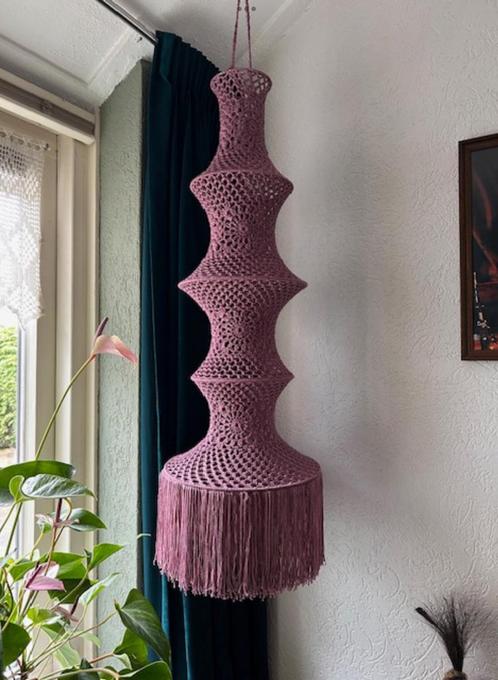 Gehaakte Fishermanslamp bloemen bohemian lamp, Hobby en Vrije tijd, Breien en Haken, Nieuw, Haken, Overige typen, Ophalen of Verzenden