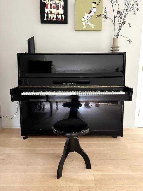 Piano, Muziek en Instrumenten, Piano's, Gebruikt, Piano, Zwart, Hoogglans, Ophalen