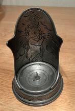 Tinnen kandelaar met engeltje, Ophalen